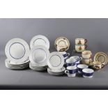 A Royal Worcester blue and white porcelain part tea service and a quantity of Torquay ware