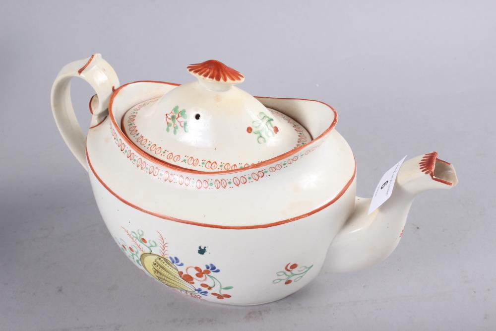 Seven teapots comprising an early 19th century teapot with blue and gilt decoration, 6 1/2" high, - Image 17 of 19