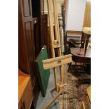 An artist's full-size studio easel