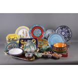 A collection of modern decorative serving dishes, bowls and plates