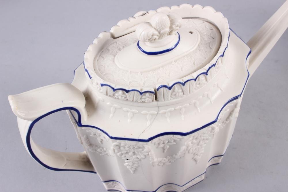 Seven teapots comprising an early 19th century teapot with blue and gilt decoration, 6 1/2" high, - Image 6 of 19