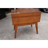 A kauri work box, on stand, 23 1/4" high