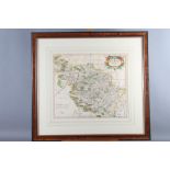 Robert Morden: a hand-coloured map, "The West Riding of Yorkshire", 14 1/2" x 16 1/2", in wash lined