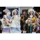 Three Royal Doulton Collectors Dolls, including "Saturday Boy" DN11, "Monday's Girl" DN2, and "