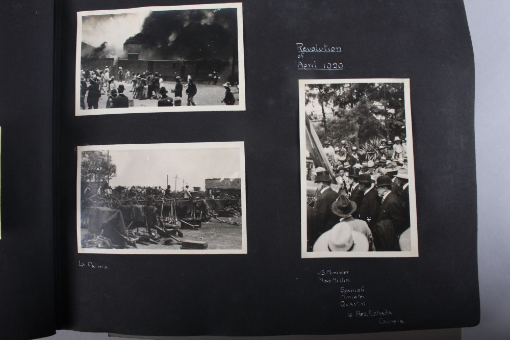 An early 20th century photo album, North and South America, including eruption of Volcano Santa - Image 2 of 14