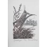 Edward Stamp: a signed limited edition wood engraving, "Grasshopper", 32/35, Steven Townsend: four