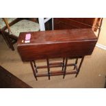 A mahogany spider gate leg table, 27" wide