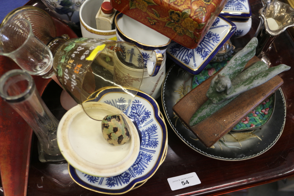 An assortment of ceramics and glass, including a Keith Murray jug (chipped) a glass specimen vase - Image 3 of 7