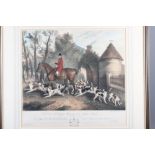 After R B Davis: a 19th century hand-coloured lithograph, "W Sebright huntsman to the Milton Hounds"
