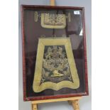 A Victorian Royal Artillery Regiment sabretache and cross belt pouch, in glazed grained as