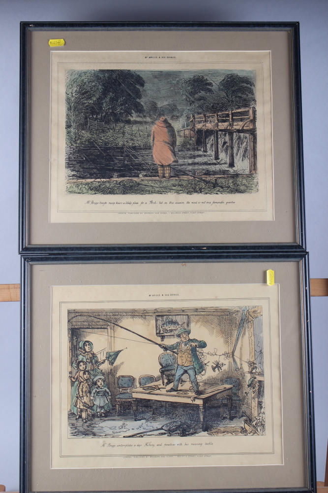 After John Leech: four coloured engravings, "Mr Briggs and his Doings", pub Bradbury & Evans, in - Bild 2 aus 2