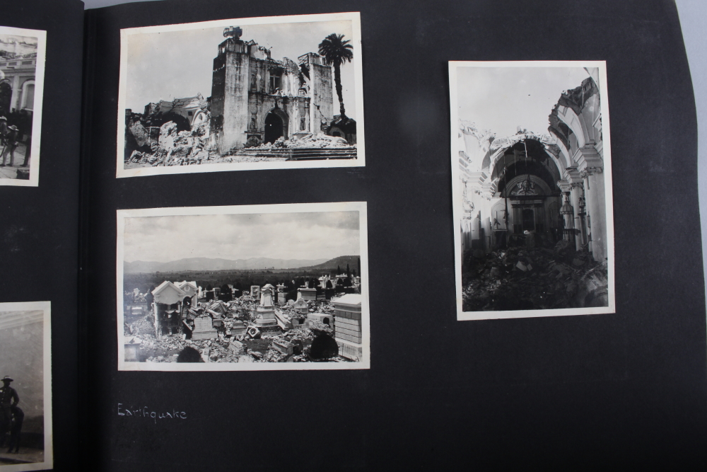 An early 20th century photo album, North and South America, including eruption of Volcano Santa - Image 4 of 14