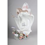 A Lladro porcelain figure, "Fairy of the Butterflies", 17" high, in box with certificate