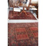 A pair of Mossoul wool pile rugs of Persian design, 55" x 80" approx