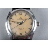 A 1950s Tudor Oyster Prince self-wind wristwatch with leather strap