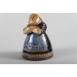 A Royal Doulton Leslie Harradine suffragette inkwell, 3 1/4" high (chip by hinge)