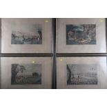 Havell, by and after: a set of four 19th century coloured shooting prints, in Hogarth frames