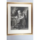 After John Singleton Copley RA: a mezzotint, "Eli and Samuel", in gilt frame