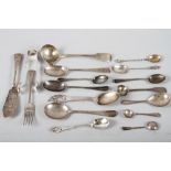 A selection of silver flatware, various, 10oz troy approx