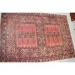 A pair of Mossoul wool pile rugs of Persian design, 55" x 80" approx