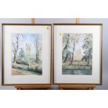 Philip E Martin: two limited edition prints of Oxford, "Magdalen College" and "The Spire of the