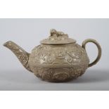 An early 19th century Wedgwood slip cast teapot, 3 3/4" high