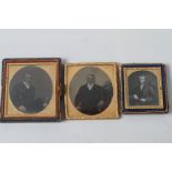 Three 19th century Ambrotypes of gentlemen