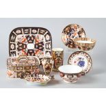 A Royal Crown Derby sardine dish cover and stand, pattern 2431, two sugar bowls, patterns 383 and