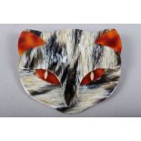 A Lea Stein Paris retro cat brooch