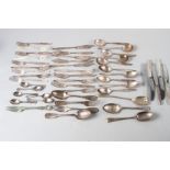 A quantity of silver plated cutlery, including King's pattern
