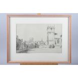 Christopher Hampton: a pencil sketch of Corfe, Dorset and another similar of "The Deanery and