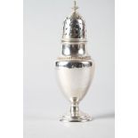 A silver sugar caster with egg and dart border, 6.2oz troy approx