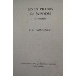 T E Lawrence: "Seven Pillars of Wisdom", illust with maps, pub Jonathan Cape, and a quantity of