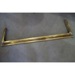 A late 19th century brass fender curb, 48" wide (internal measurement)