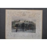 A Tombleson print, "Park Place", two other 19th century hand-coloured landscape prints and an 18th