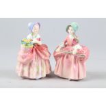 A Royal Doulton figure, "Cissie" HN1809, and a similar figure, "Bo Peep" HN1811