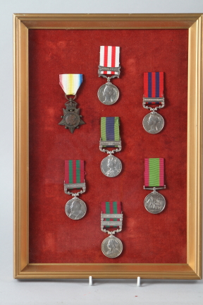 A set of seven 19th century and early 20th century medals awarded to members of the Singh family,