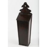 A Georgian oak candle box, 19" high