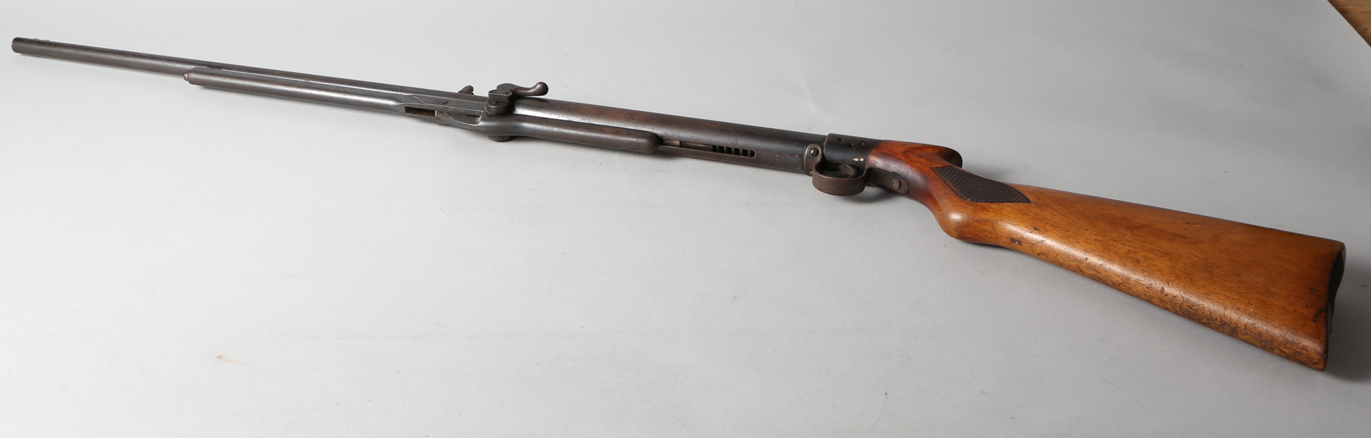 A .22 calibre under lever action air rifle, 45 1/4" overall