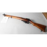 An Enfield bolt-action .303 rifle, 46" overall (deactivated with paperwork)