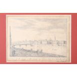 Giuseppe Gherardi 1788/90-1884: an early 19th century pencil study of "Ponte Santa Trinita Florence"