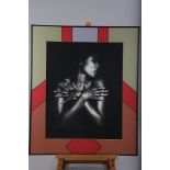 Milton H Green: an original photograph of Diahann Carroll with studio blind stamp, 19" x 15", in