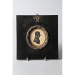 John Field, 2 Strand: an early 19th century watercolour portrait silhouette of an unknown gentleman,