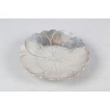 A silver dish, formed as a stylised flower, 9.5oz troy approx