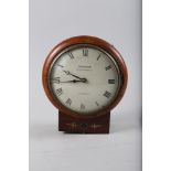 An early 19th century rosewood cased drop dial single fusee wall clock by Frodsham Gracechurch