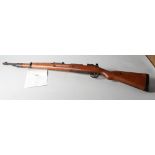 A German Mauser WWII bolt-action rifle, stamped S/237, Mod. 98, 43 1/2" long (deactivated with