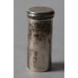 A Georgian silver cylindrical travelling pepperette, 0.48oz troy approx