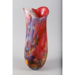 Adam Aaronson, 2012: "A garden when in flower" studio glass vase, 16 1/2" high
