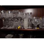 A part suite of drinking glasses