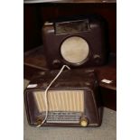 A Bush DAC90A mains radio, in brown Bakelite case, and a similar radio